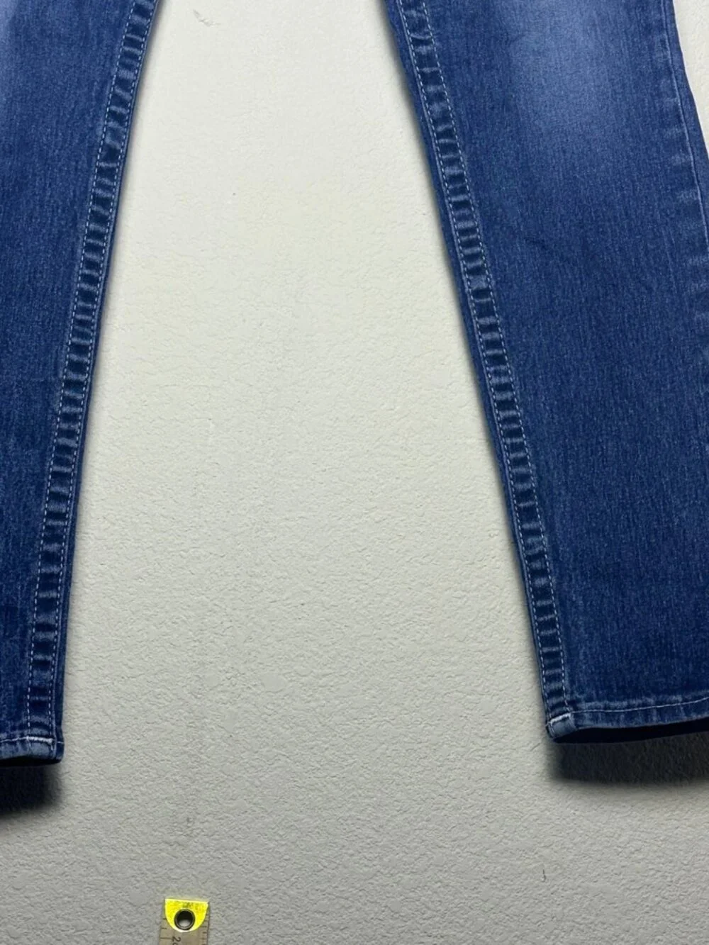 True Religion Women 30 Denim Blue Jean Pant USA Made Legging Tapered Slim Y2K - Picture 12 of 16